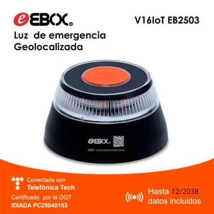 Pack 2 Piezas De Balizas Luces Emergencia V16 Homologada DGT con Geolocalización Baliza Coche Conectada DGT 3.0